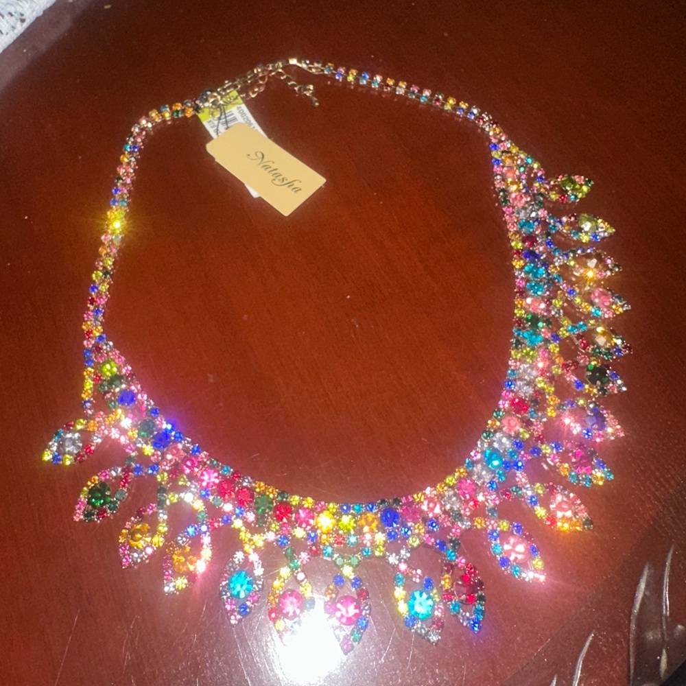 Natasha Couture Vibrant Crystal Necklace